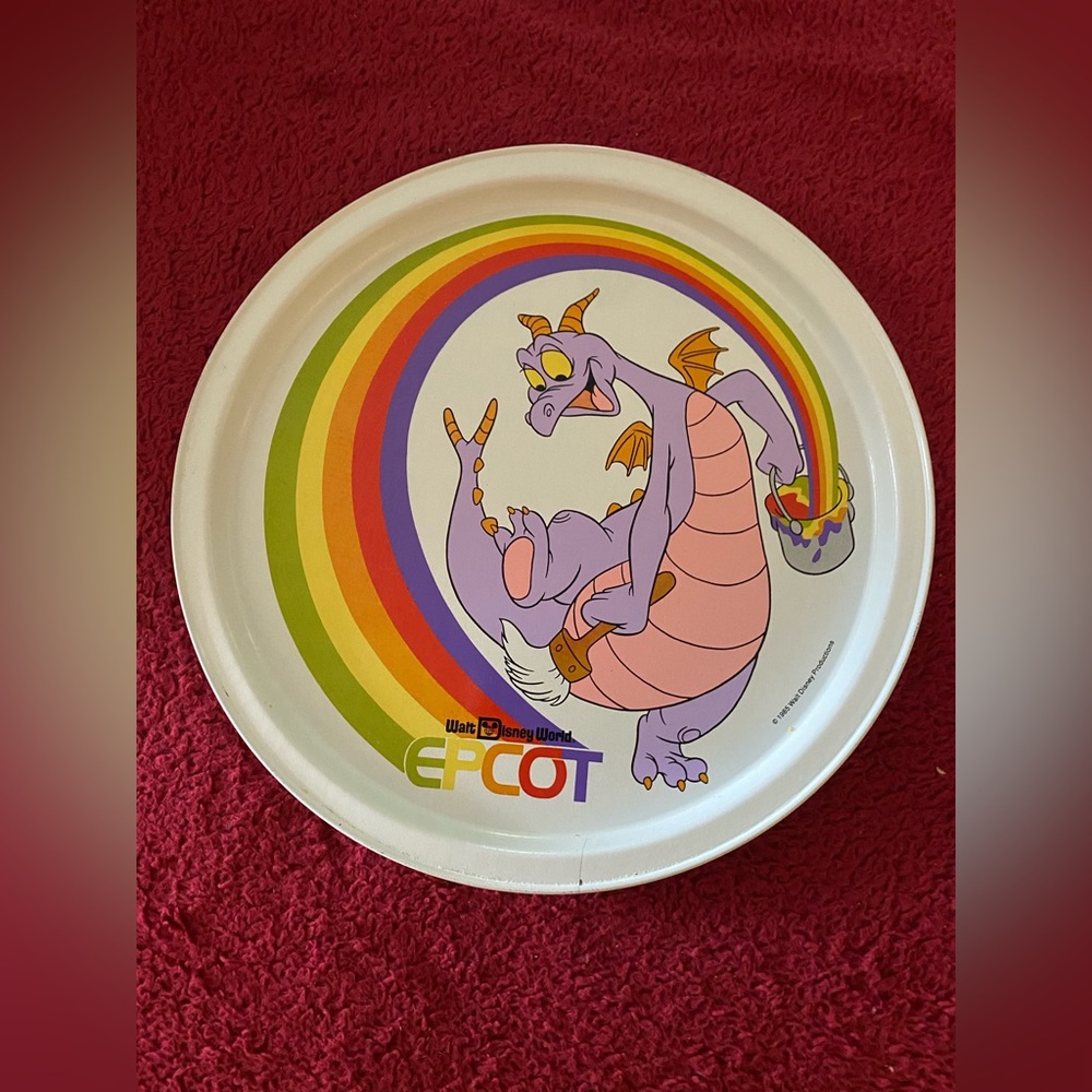 1985 FIGMENT Walt Disney World Epcot Round Tin Tray